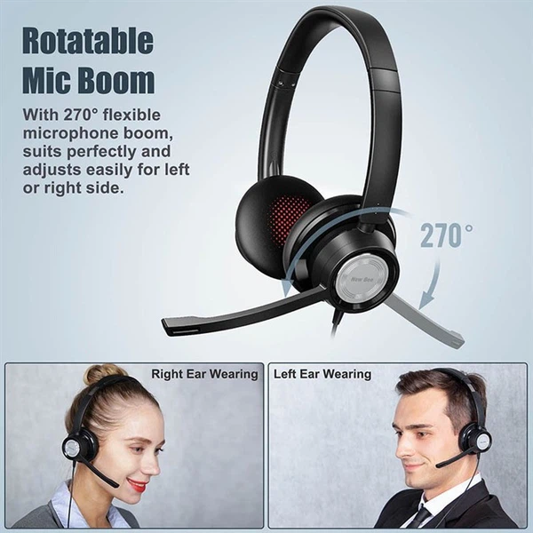 USB Office Headset Wired Headphones For PC USB Office Headset Wired Headphones For PC