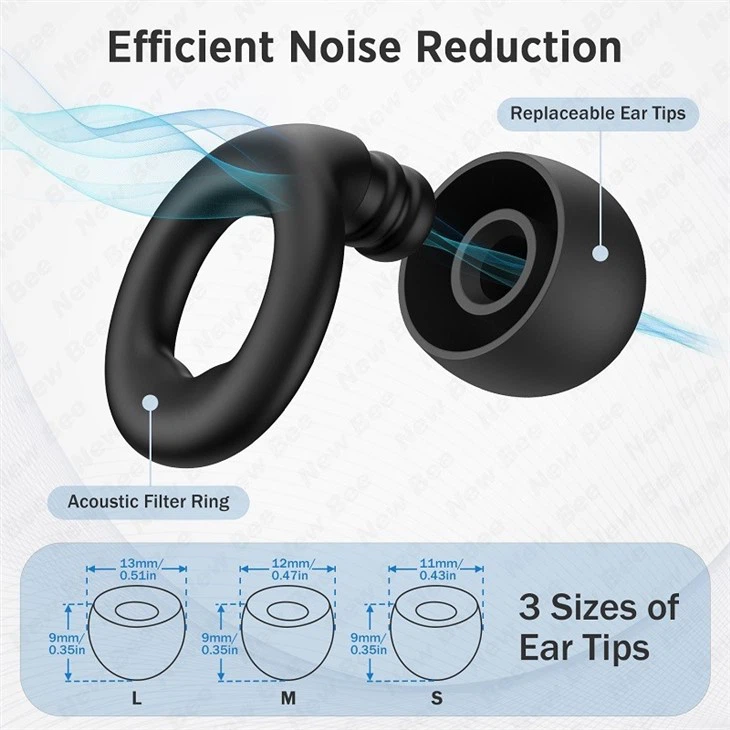 3 Pairs Box Noise Reduction Earplugs