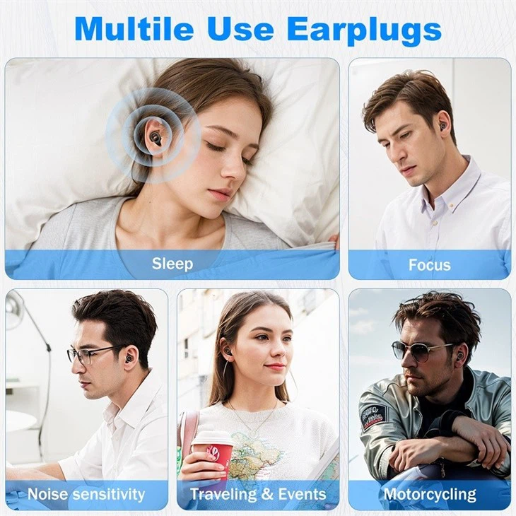 4 Pairs Of Silicone Ear Plugs